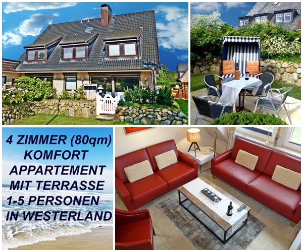 Sylt Westerland Ferienwohung günstig für 5 Personen