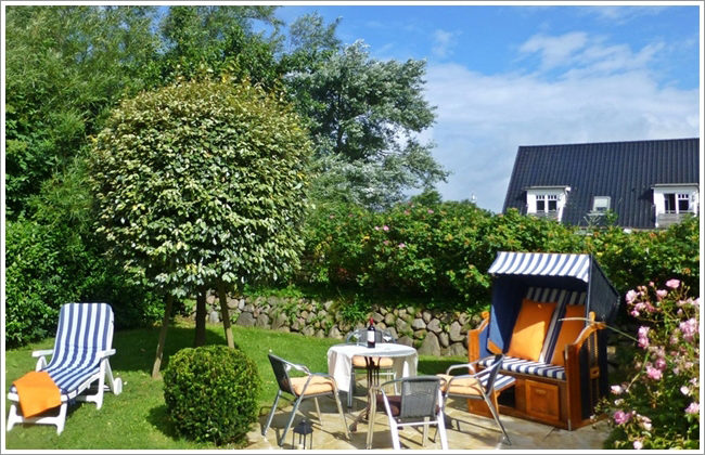 Garten Ferienwohnung auf Sylt www.sylter-deichwiesen.de