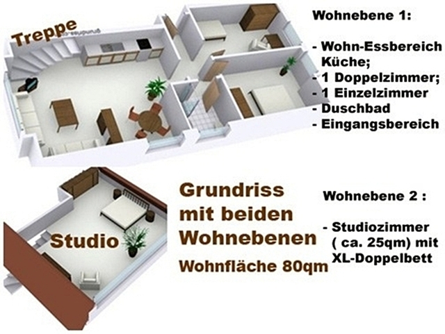 Ferienwohnung auf Sylt mit 4 Zimmern-www.sylter-deichwiesen.de Grundriss