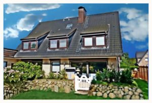 Hausansicht günstige Ferienwohnung auf Sylt, günstige Ferienwohnung Sylt, Ferienwohnung Sylt 4 Personen mit Terrasse