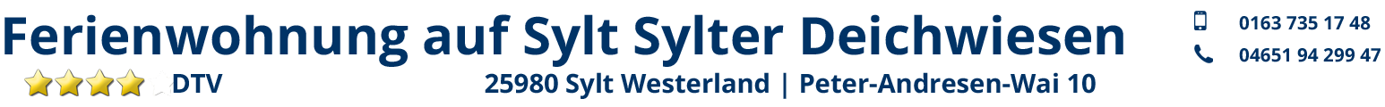 Ferienwohnung auf Sylt Sylter Deichwiesen