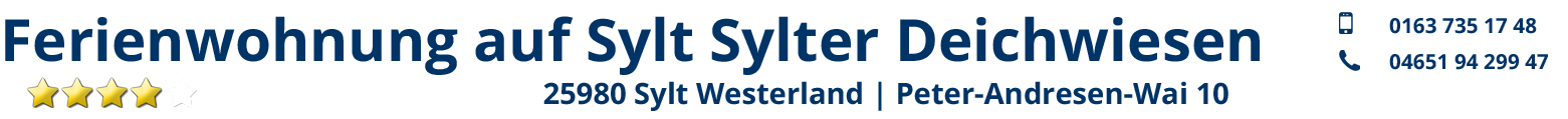 Ferienwohnung auf Sylt Sylter Deichwiesen